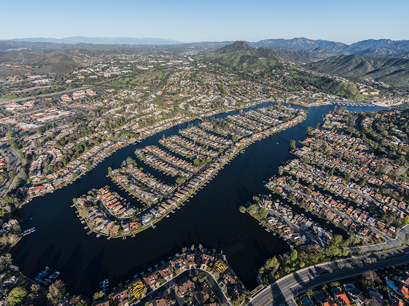 Aerial view of Thousand Oaks California