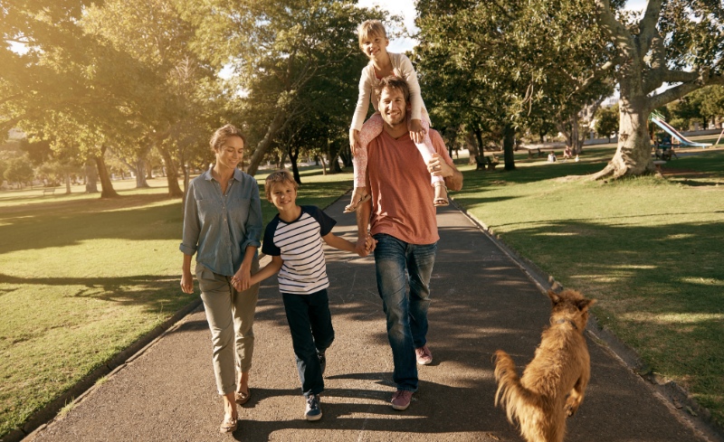 a family of four